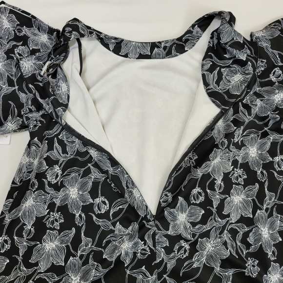 Julia Jordan Cold Sholder Flower Print Dress Sz 24W - Picture 13 of 14